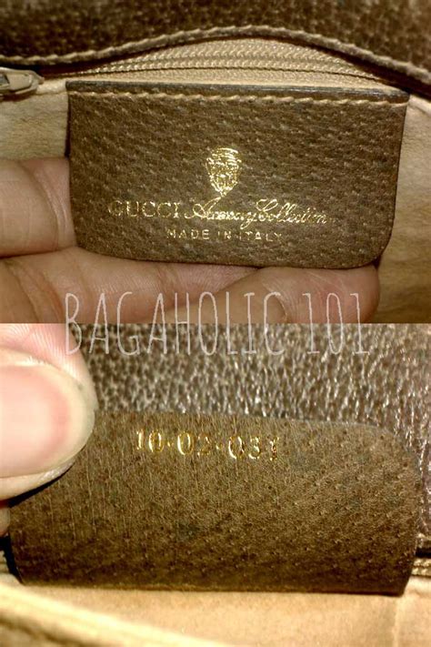 gucci handbag without serial number